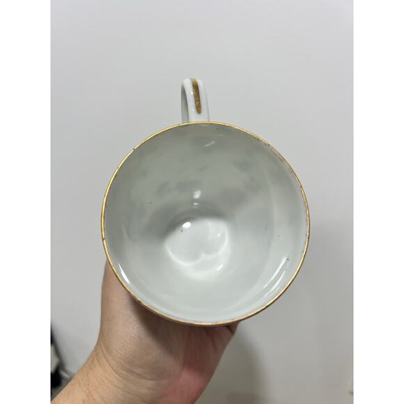 Vintage Tea cup & Saucer; Floral Violet Gold Rim - Picture 6 of 14